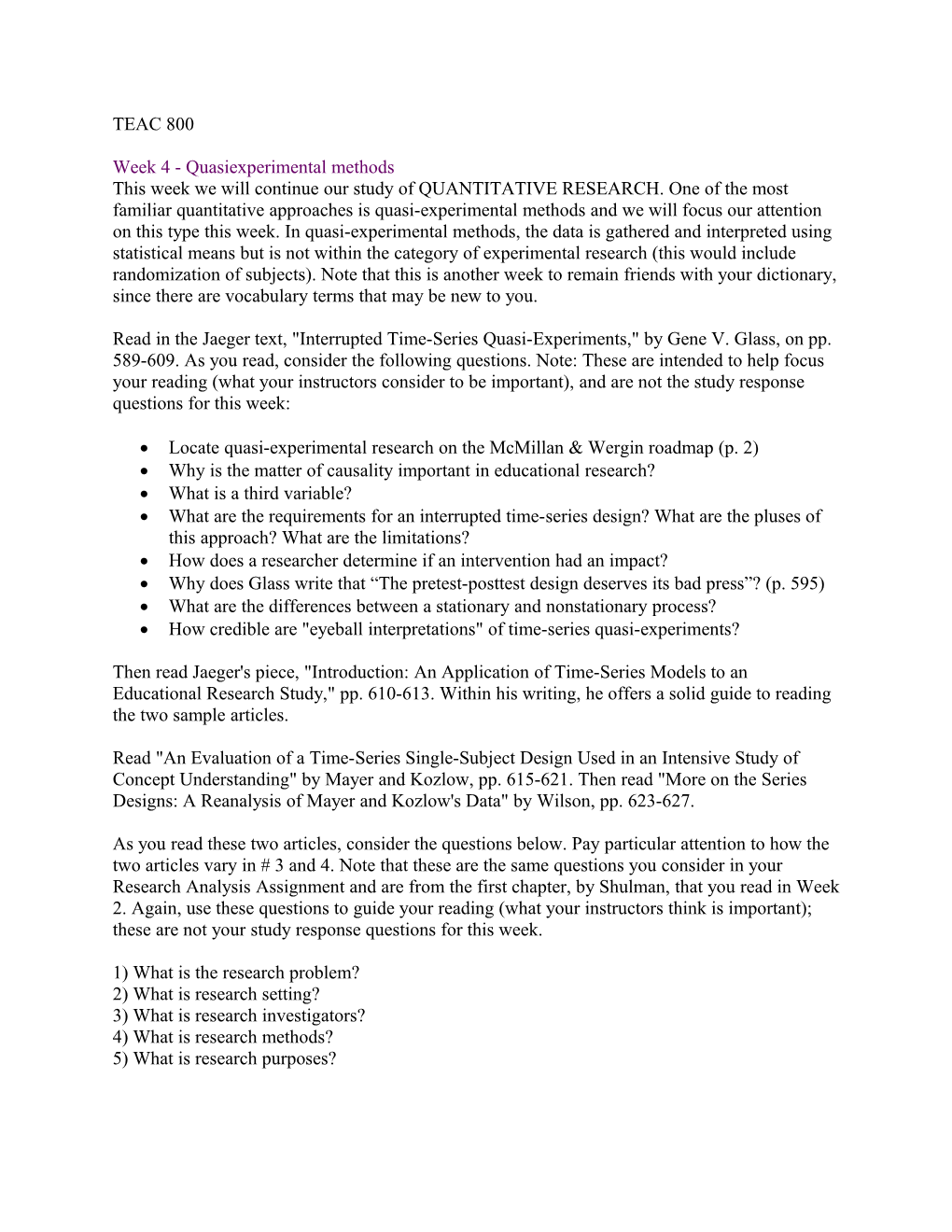 Locate Quasi-Experimental Research on the Mcmillan & Wergin Roadmap (P. 2)