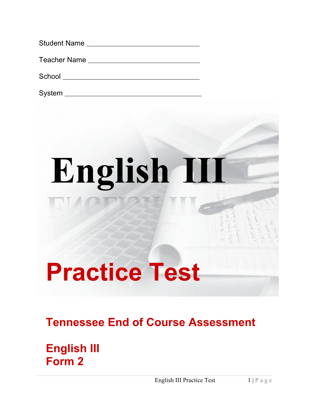 Tennessee End of Courseassessment