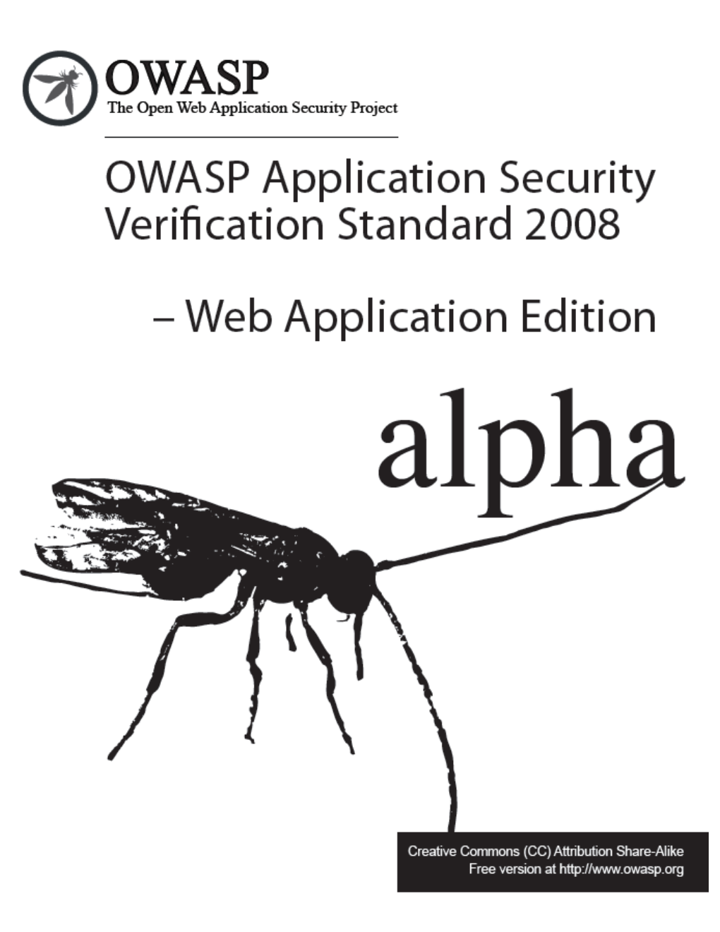 OWASP Application Security Verification Standard 2008