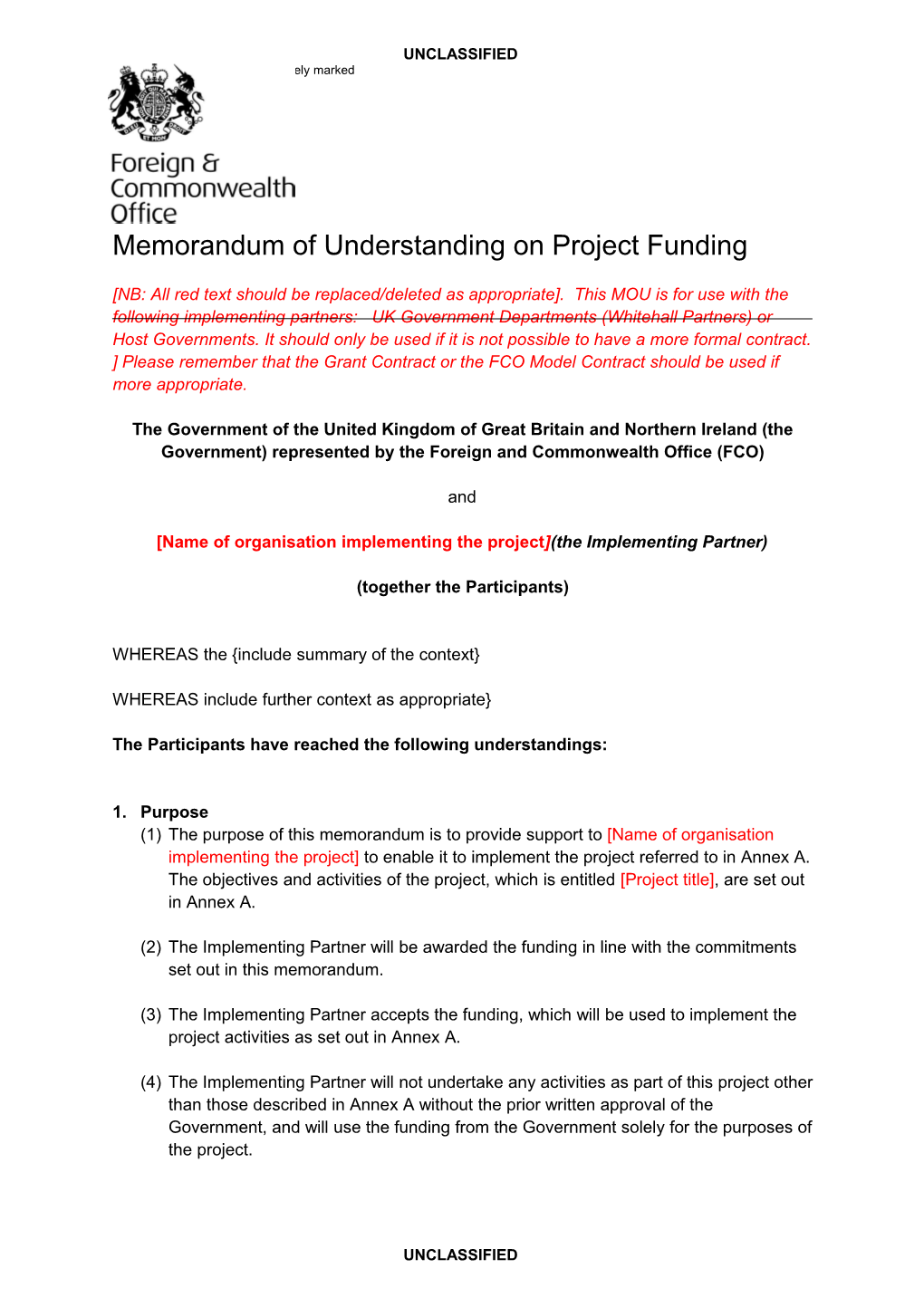 Name of Organisation Implementing the Project (The Implementing Partner)