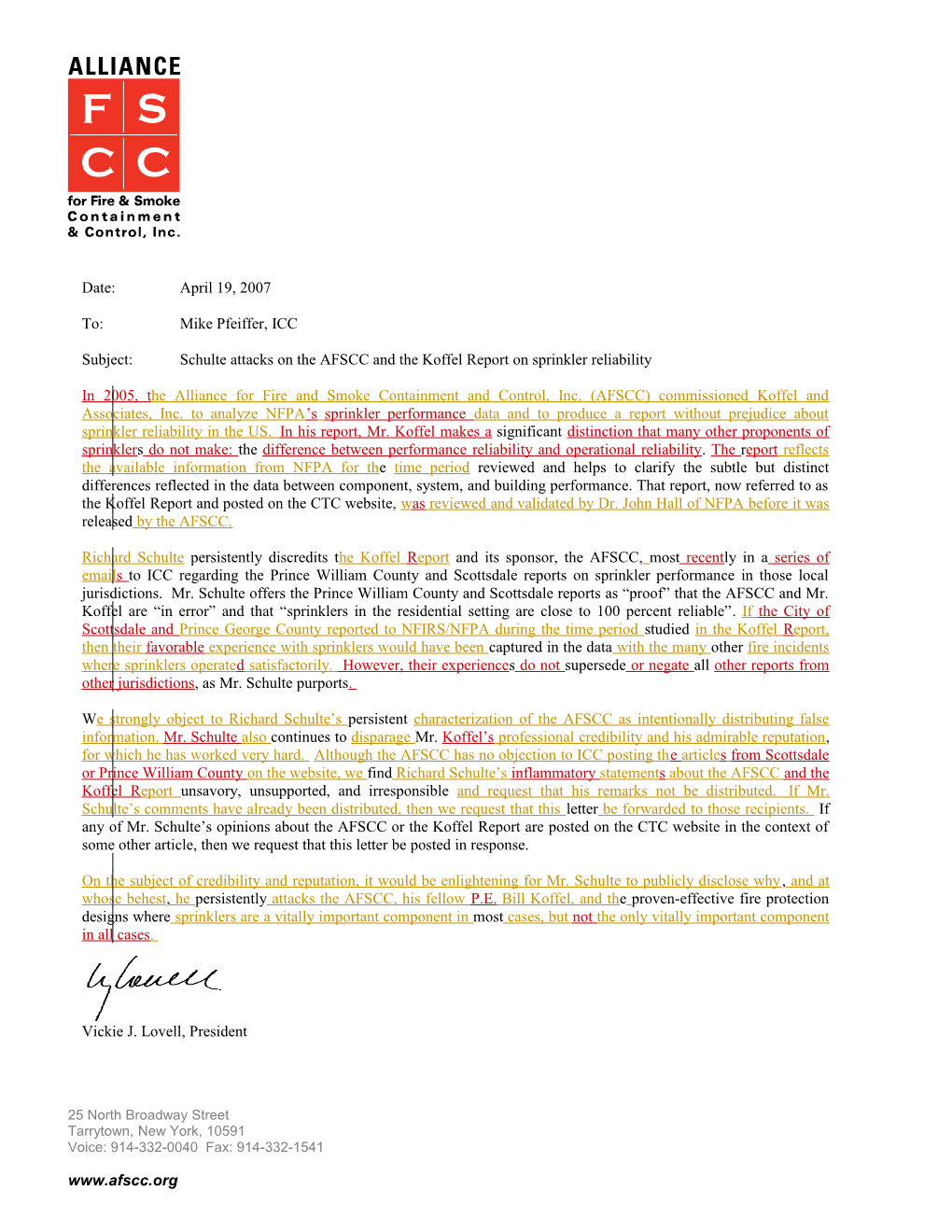 AFSCC Response to Schulte