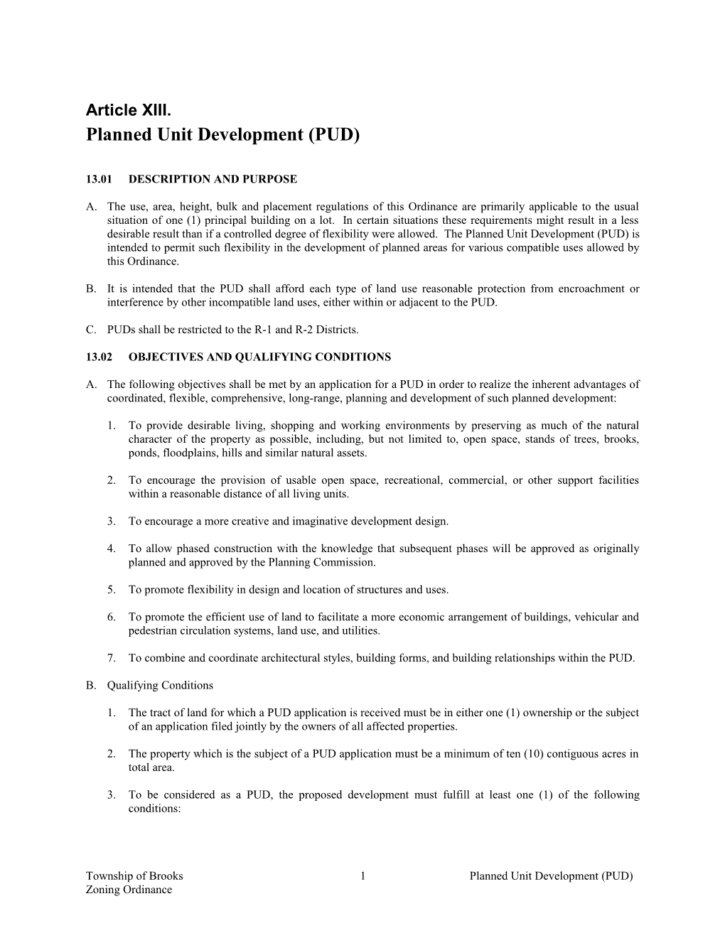 Planned Unit Development (PUD)