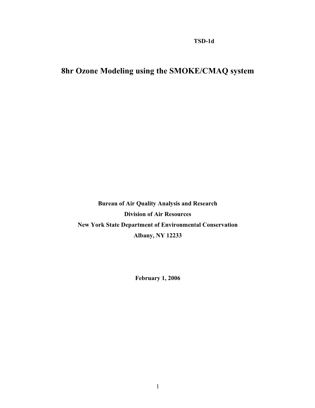 OTC Modeling Report for 8Hr Ozone NAAQS