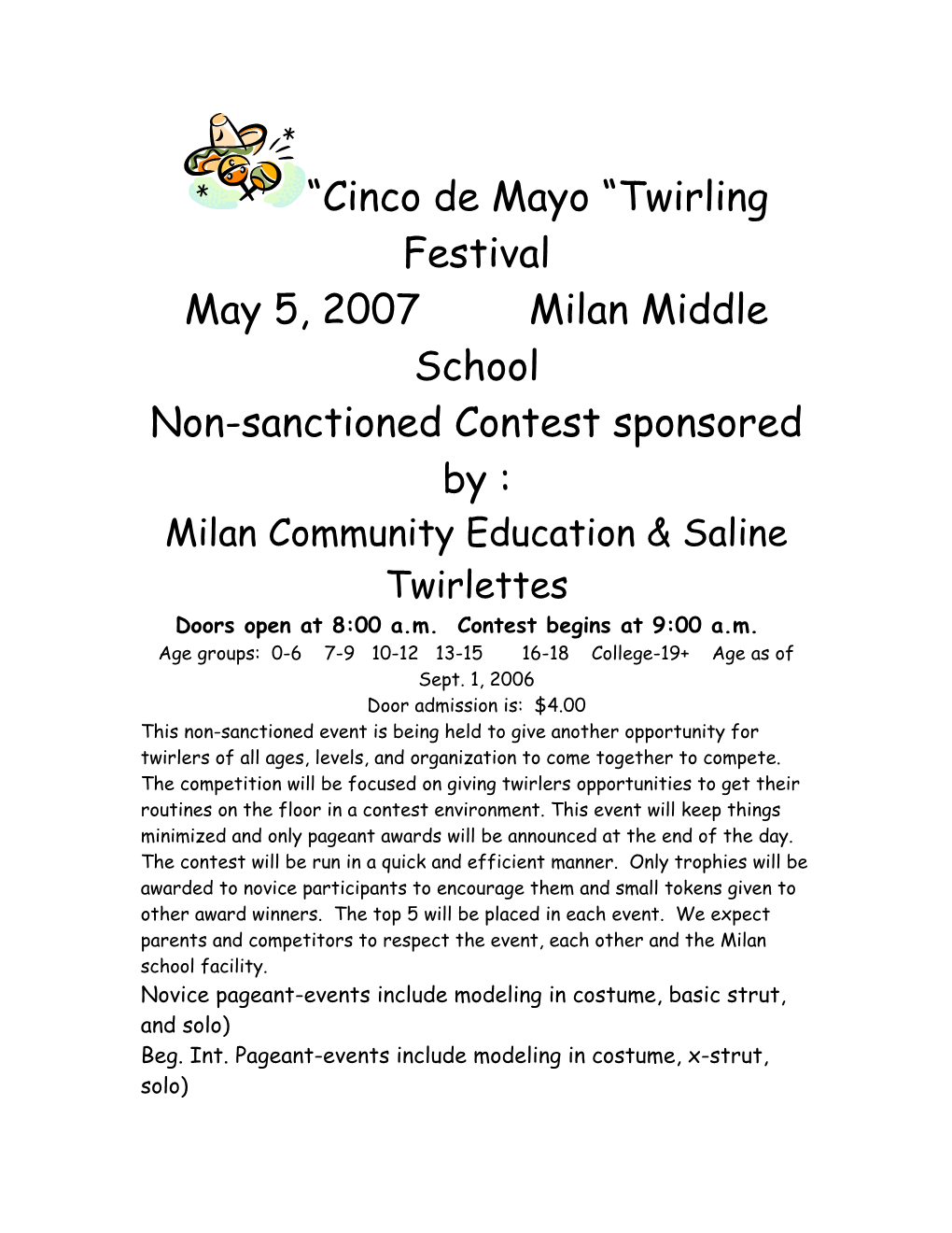 Cinco De Mayo Twirling Festival