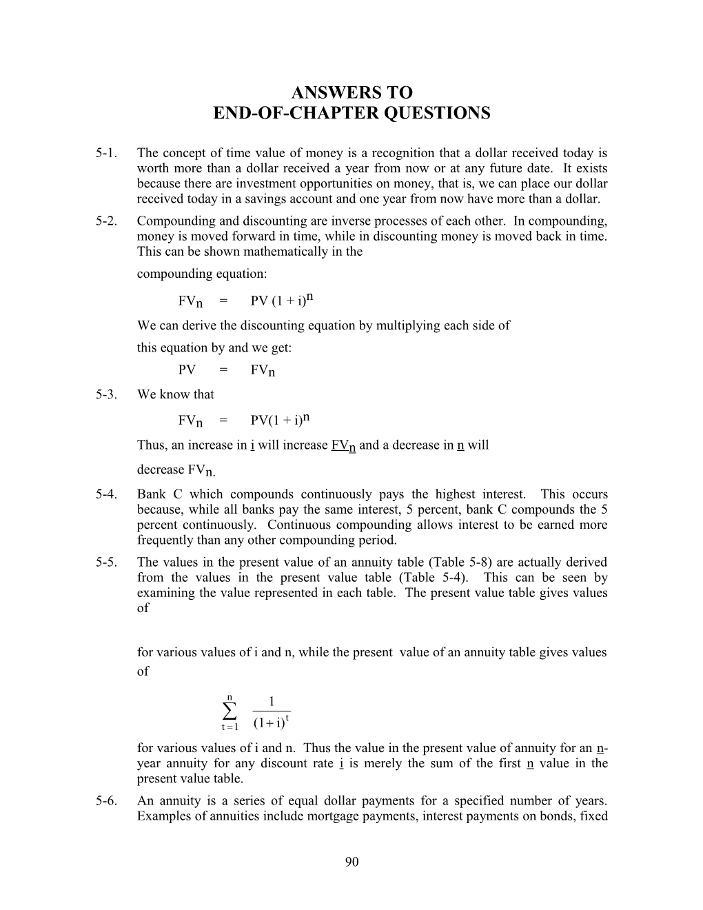 End-Of-Chapter Questions