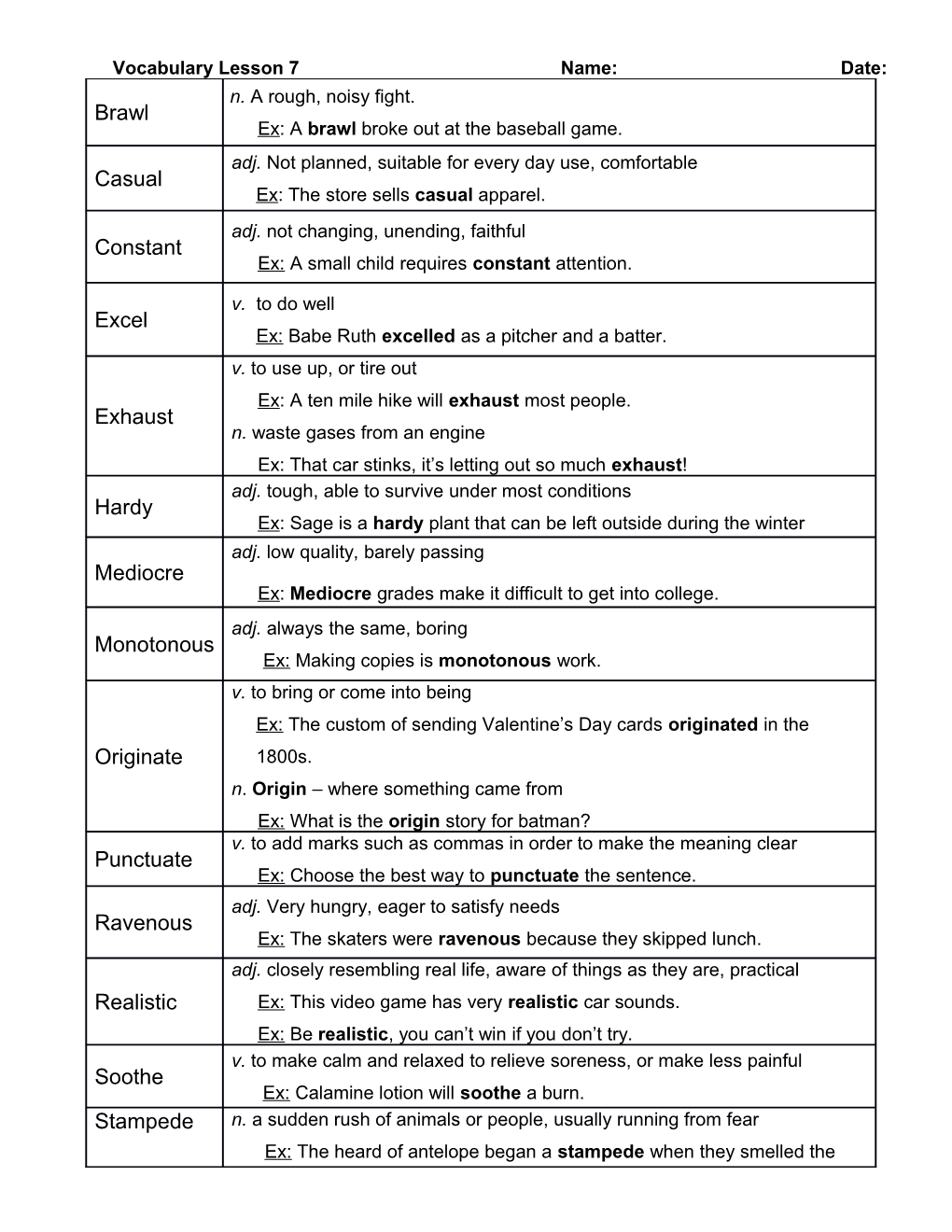 Section 1 Write a Detailed Sentence Using the Words Provided Or Related Forms