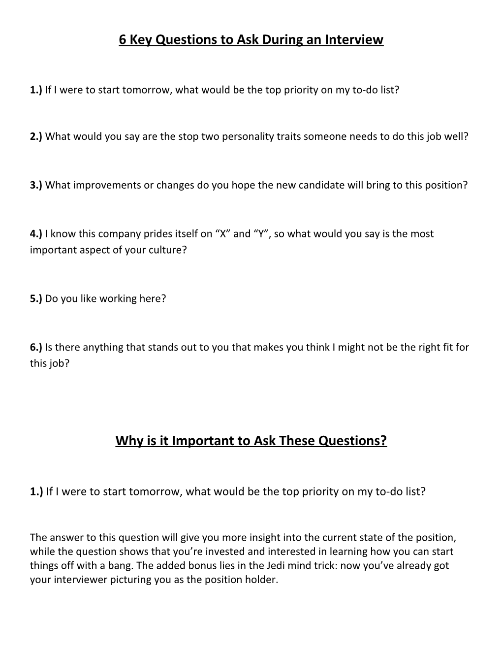 6 Key Questions to Ask During an Interview