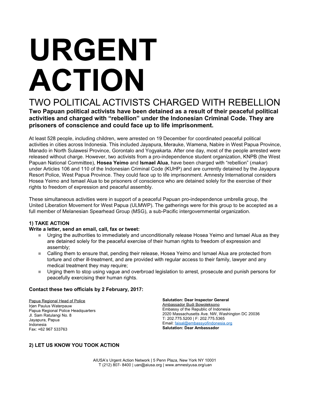 Two Political Activists Charged with Rebellion