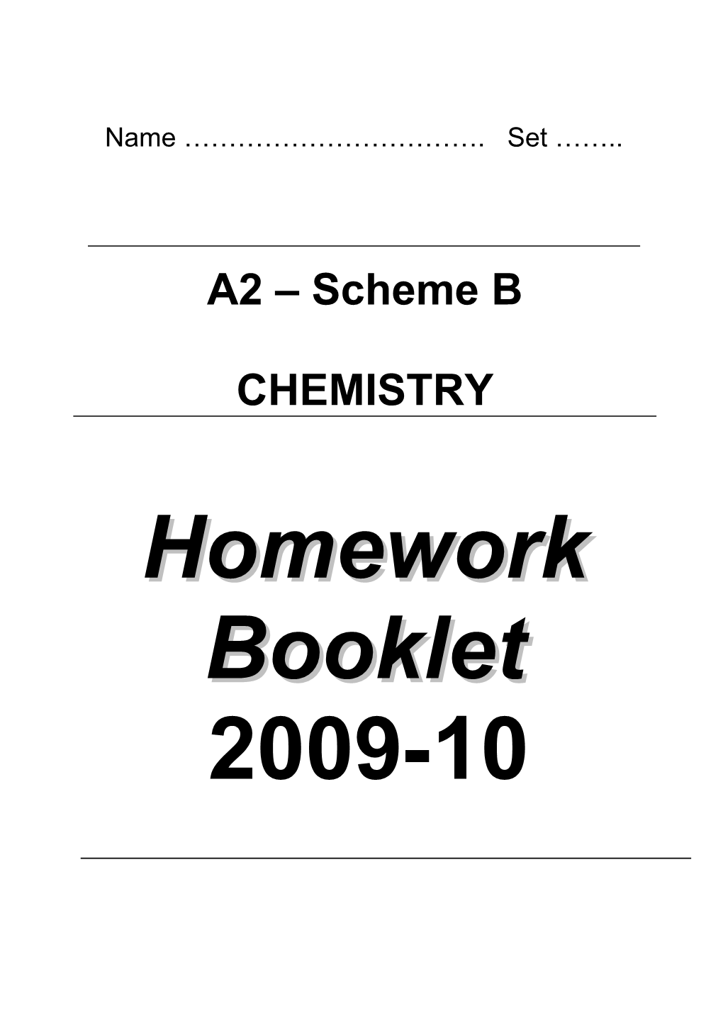 Autumn Term 2000 (14 Weeks)