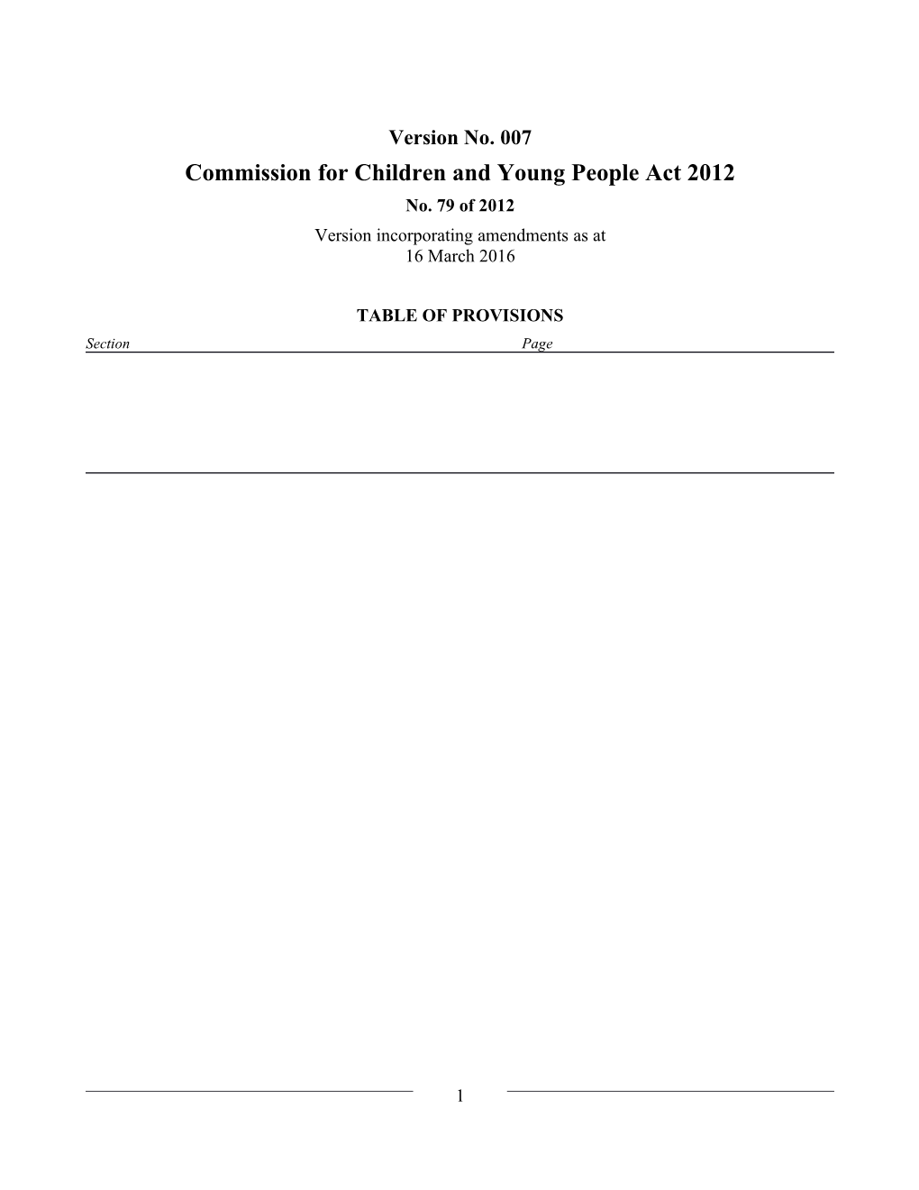 Commission for Children and Young People Act 2012