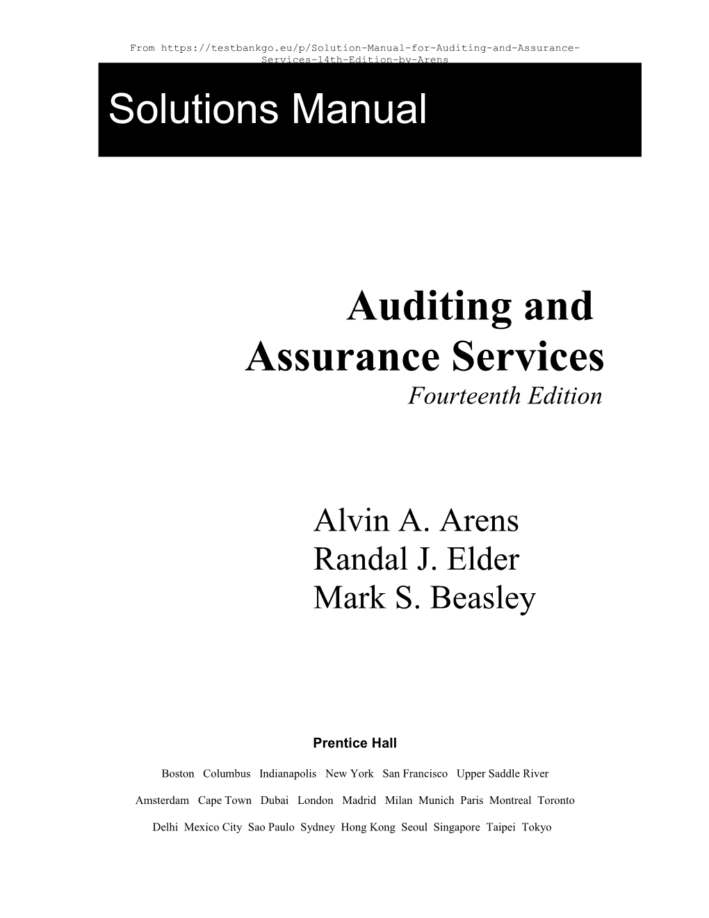 Auditing and Assuranceservices