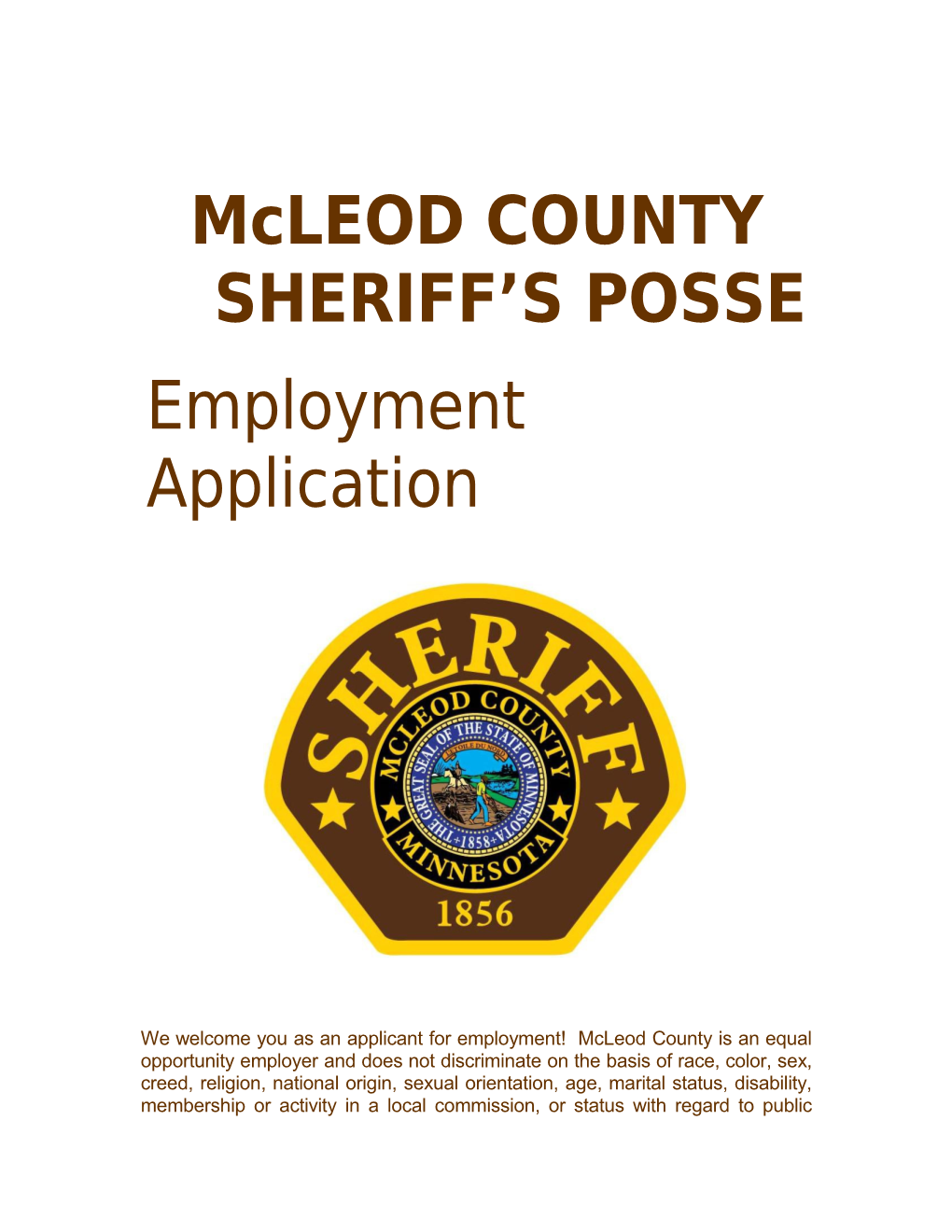 Mcleod COUNTY SHERIFF S POSSE