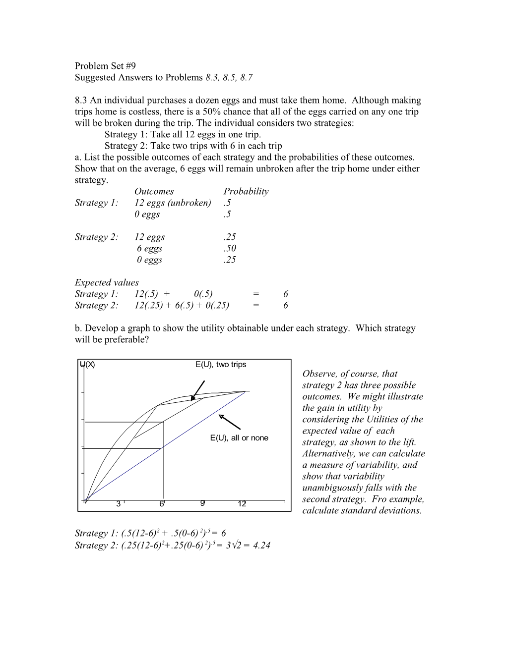 Suggested Answers to Problems 8.3, 8.5, 8.7