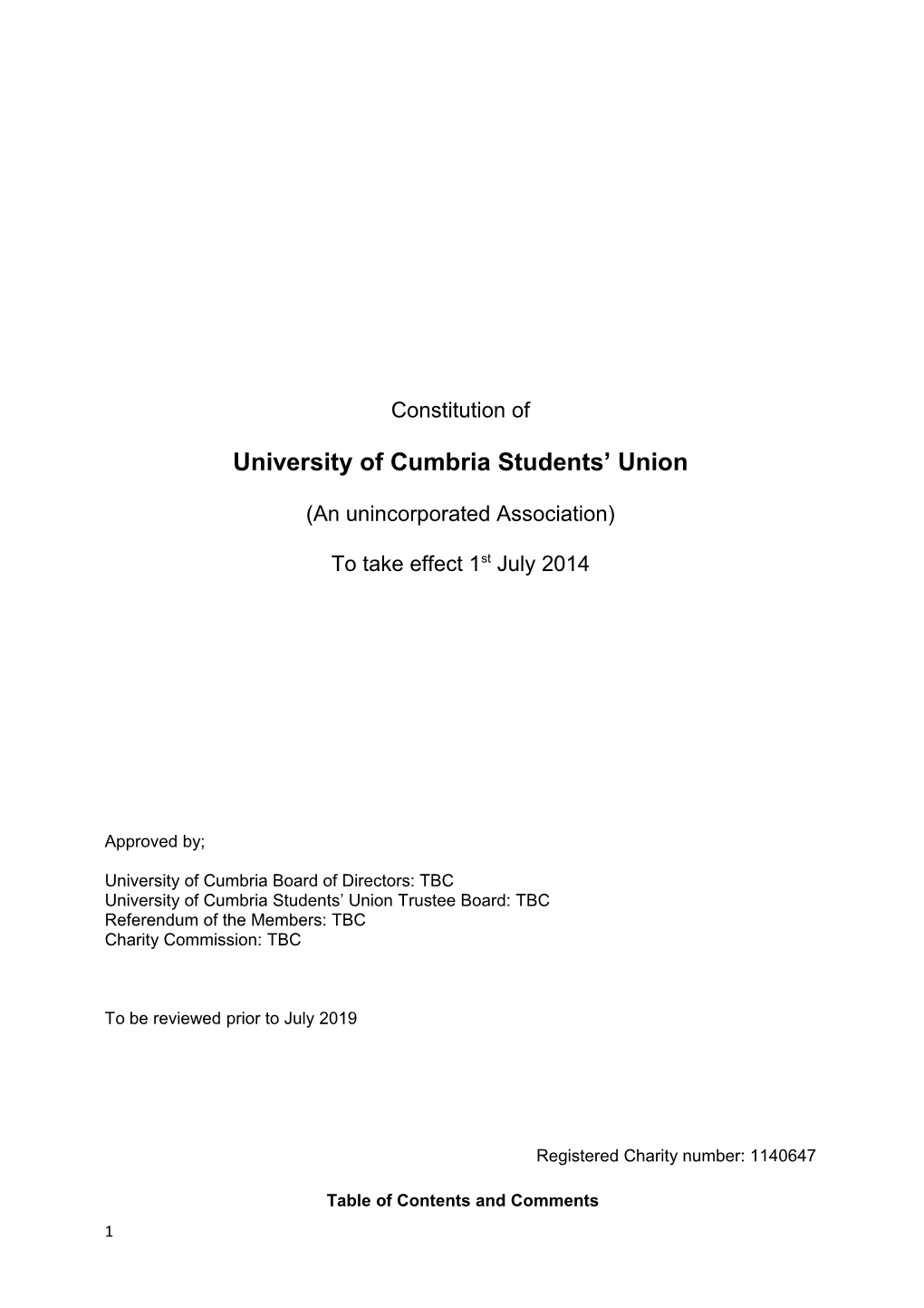 University of Cumbria Students Union