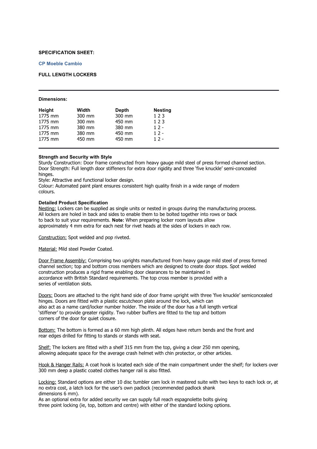 Height Width Depth Nesting