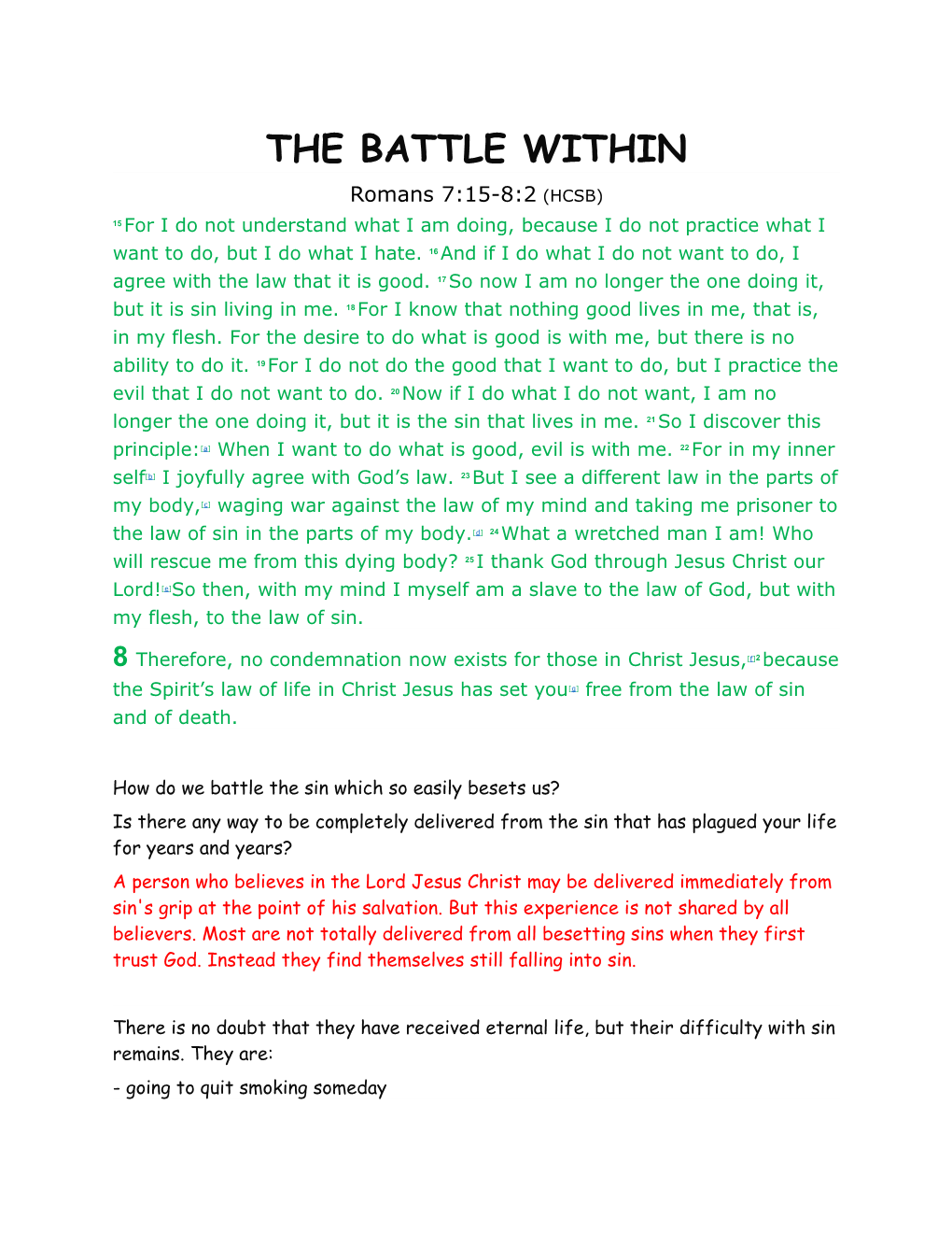 The Battle Within