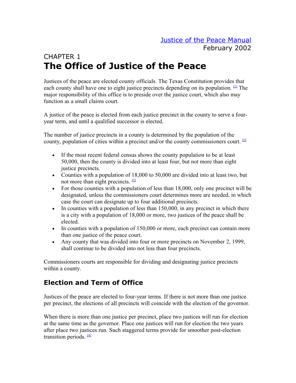 Justice of the Peace Manual