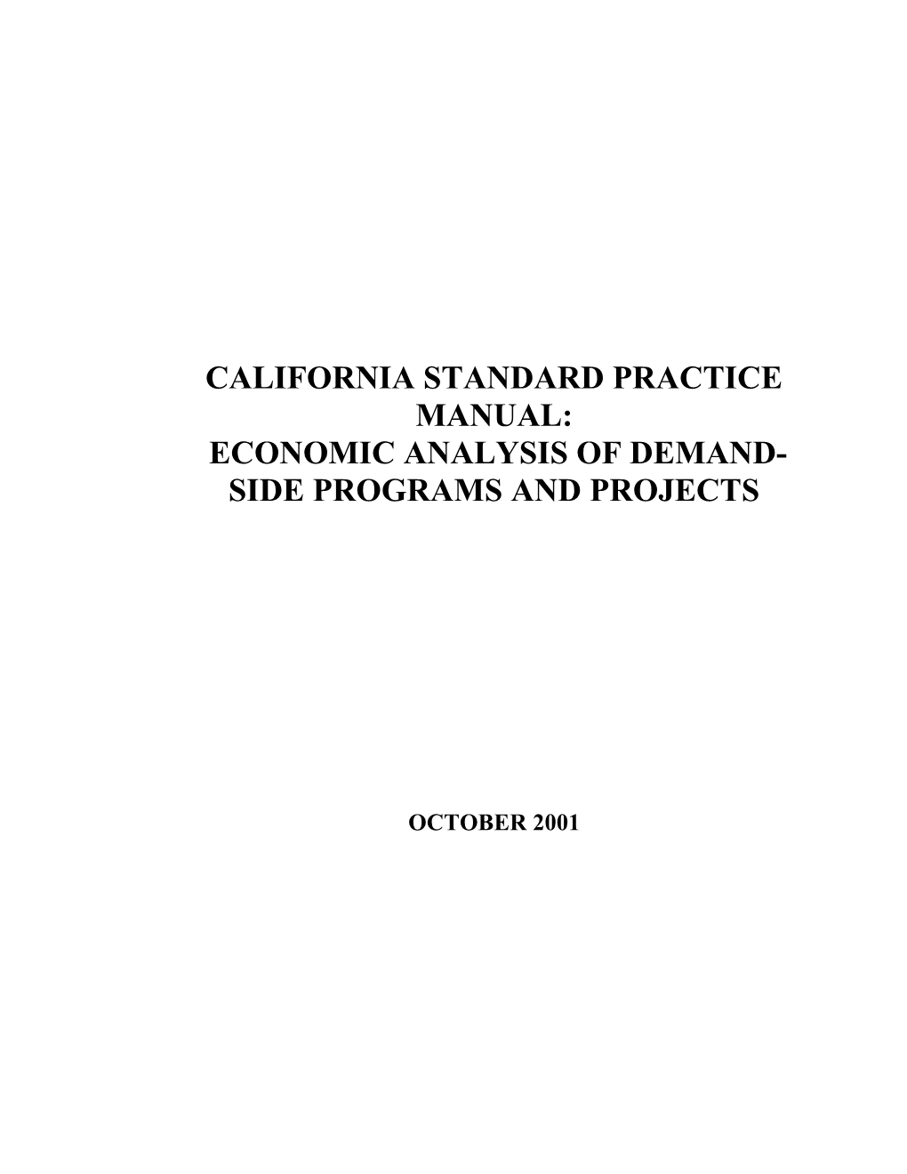 Standard Practices Manual