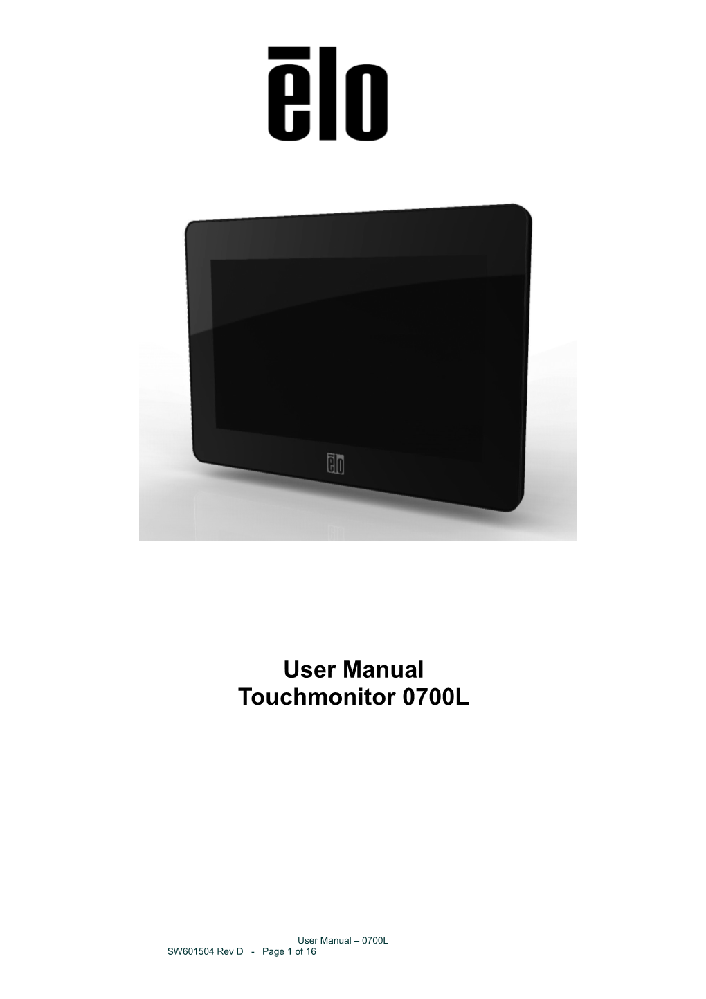 Touchmonitor User Guide