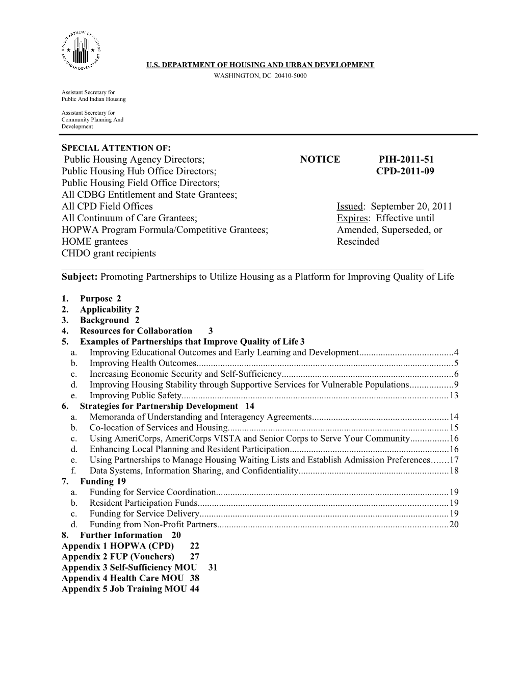 Public Housing Agency Directors; NOTICE PIH-2011-51