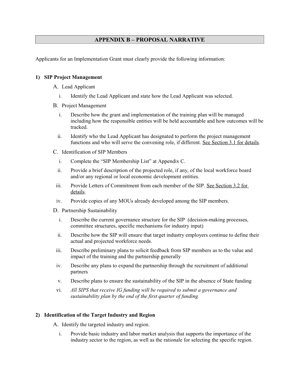 Appendix B Proposal Narrative