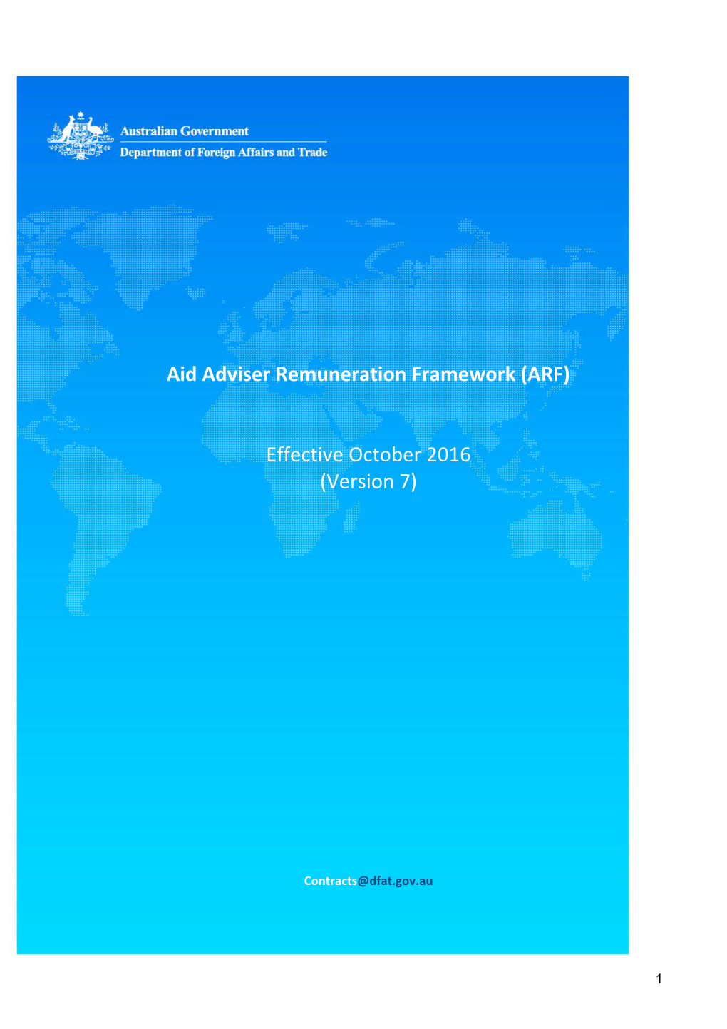 Aid Adviser Remuneration Framework (ARF)