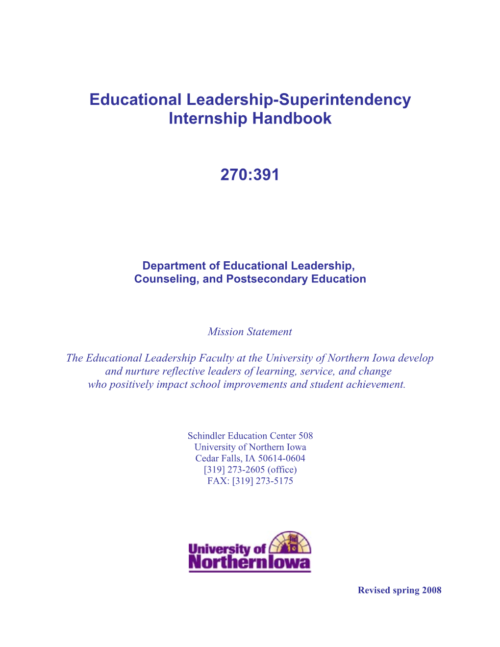 Educational Leadership-Superintendency