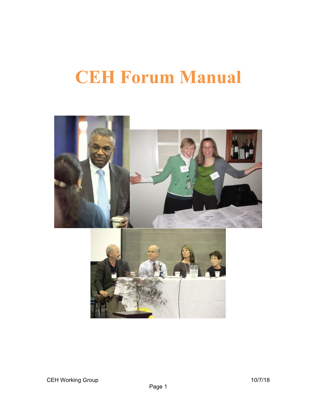 CHE-WA Forum Manual Logistics