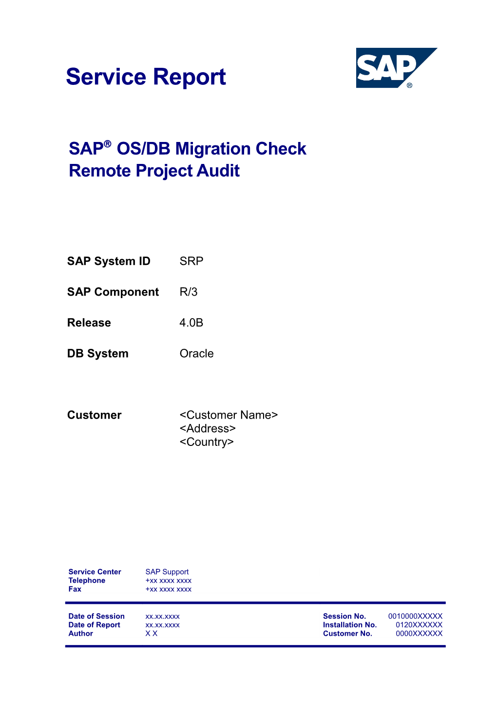 SAP Support Service Document