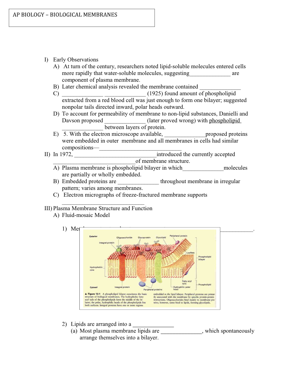 B)Later Chemical Analysis Revealed the Membrane Contained ______