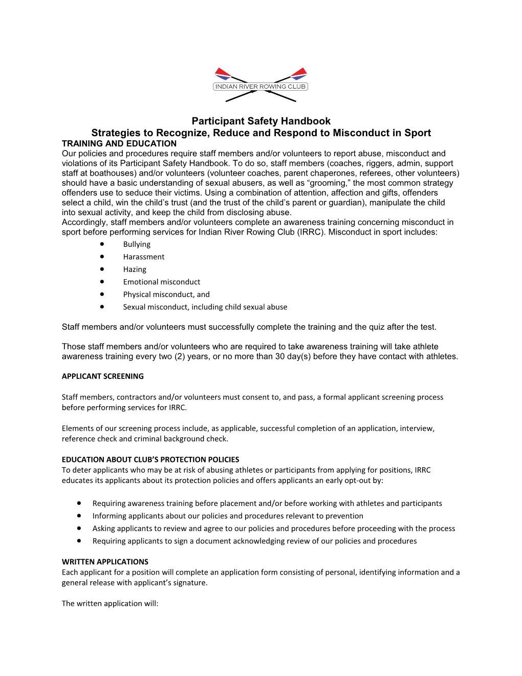 Strategies to Recognize, Reduce and Respond to Misconduct in Sport