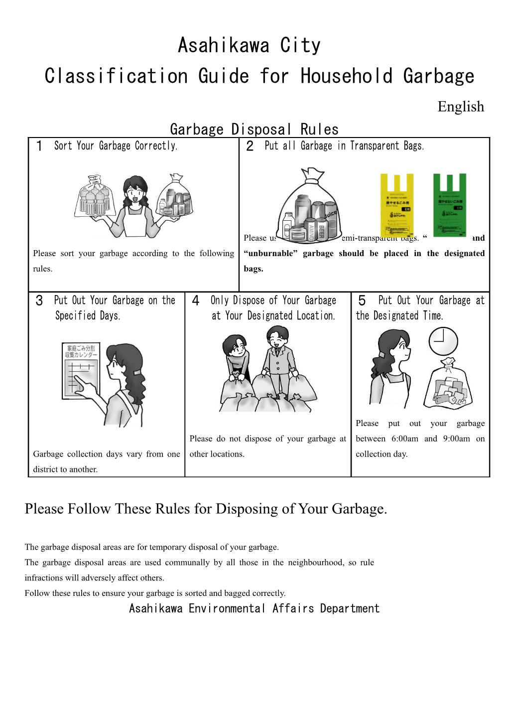 Classification Guide for Household Garbage