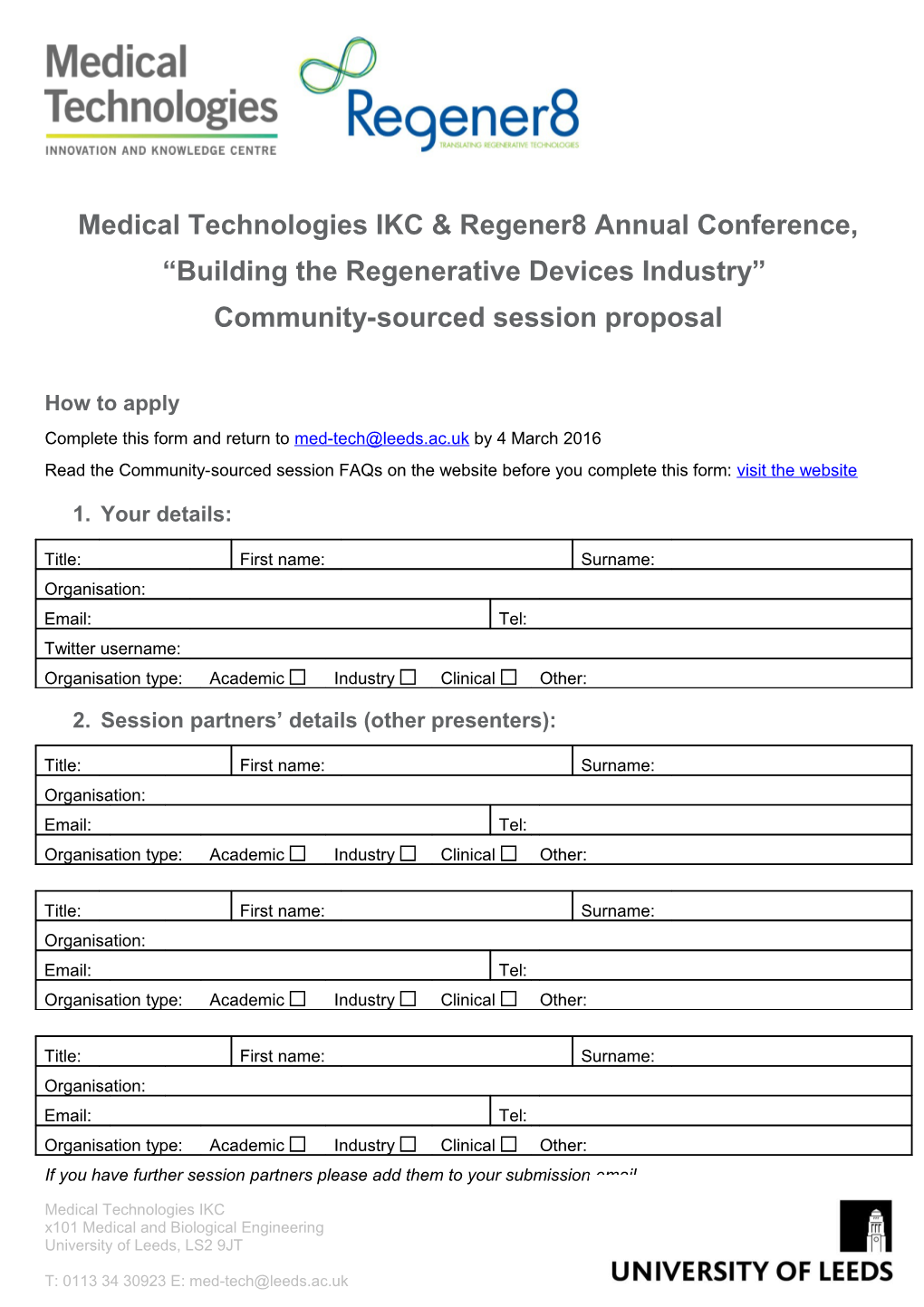Medical Technologies IKC & Regener8 Annual Conference