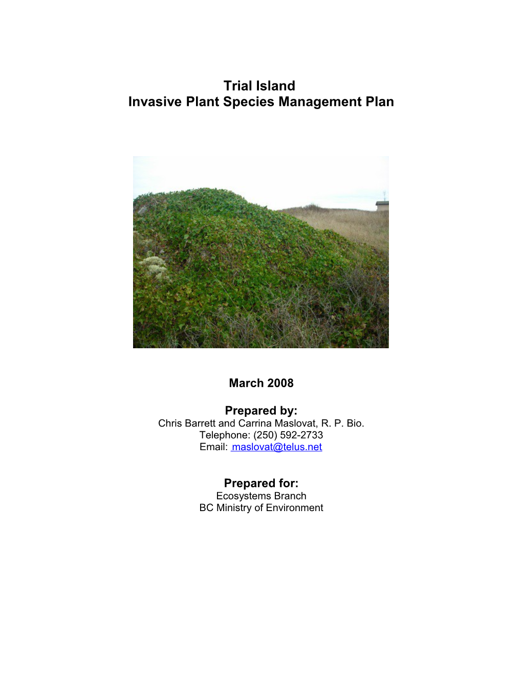 Trial Island Invasive Weeds Management