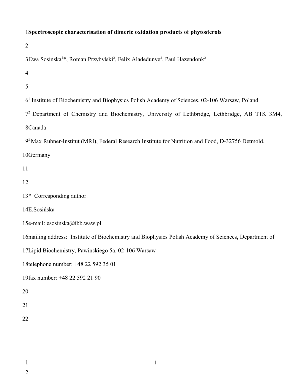 3,3 -Sitosteryl Ether Is Formed During Thermo-Oxidation of Β-Sitosterol