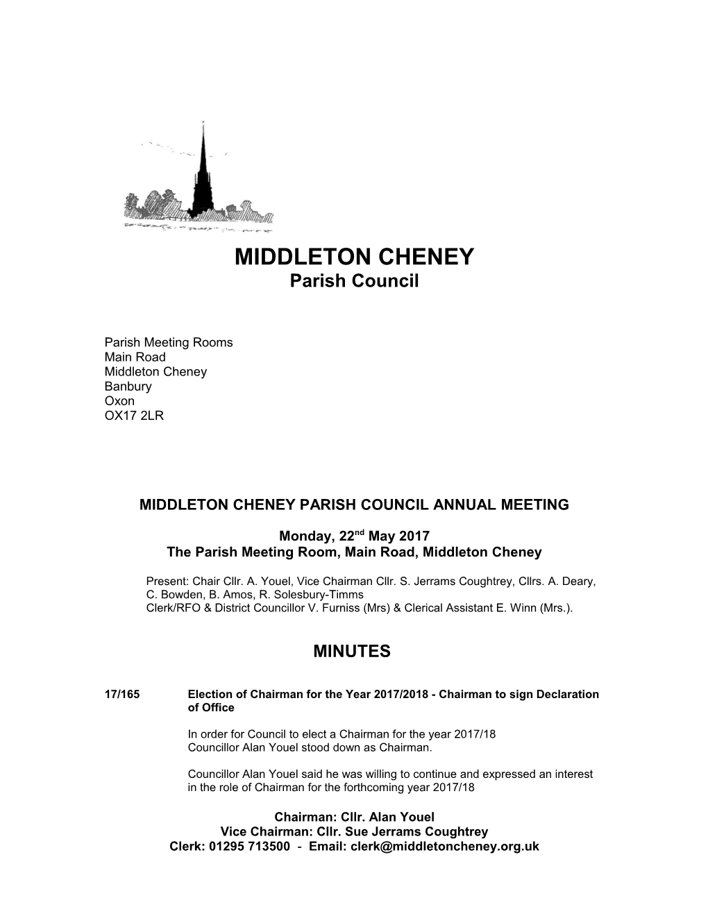 Middleton Cheney Parish Council Annual Meeting