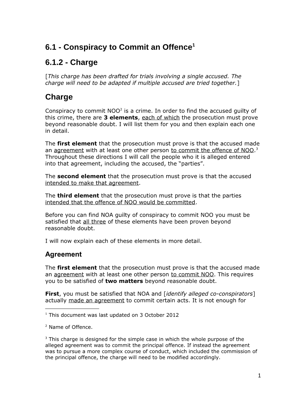 6.1 - Conspiracy to Commit an Offence 1