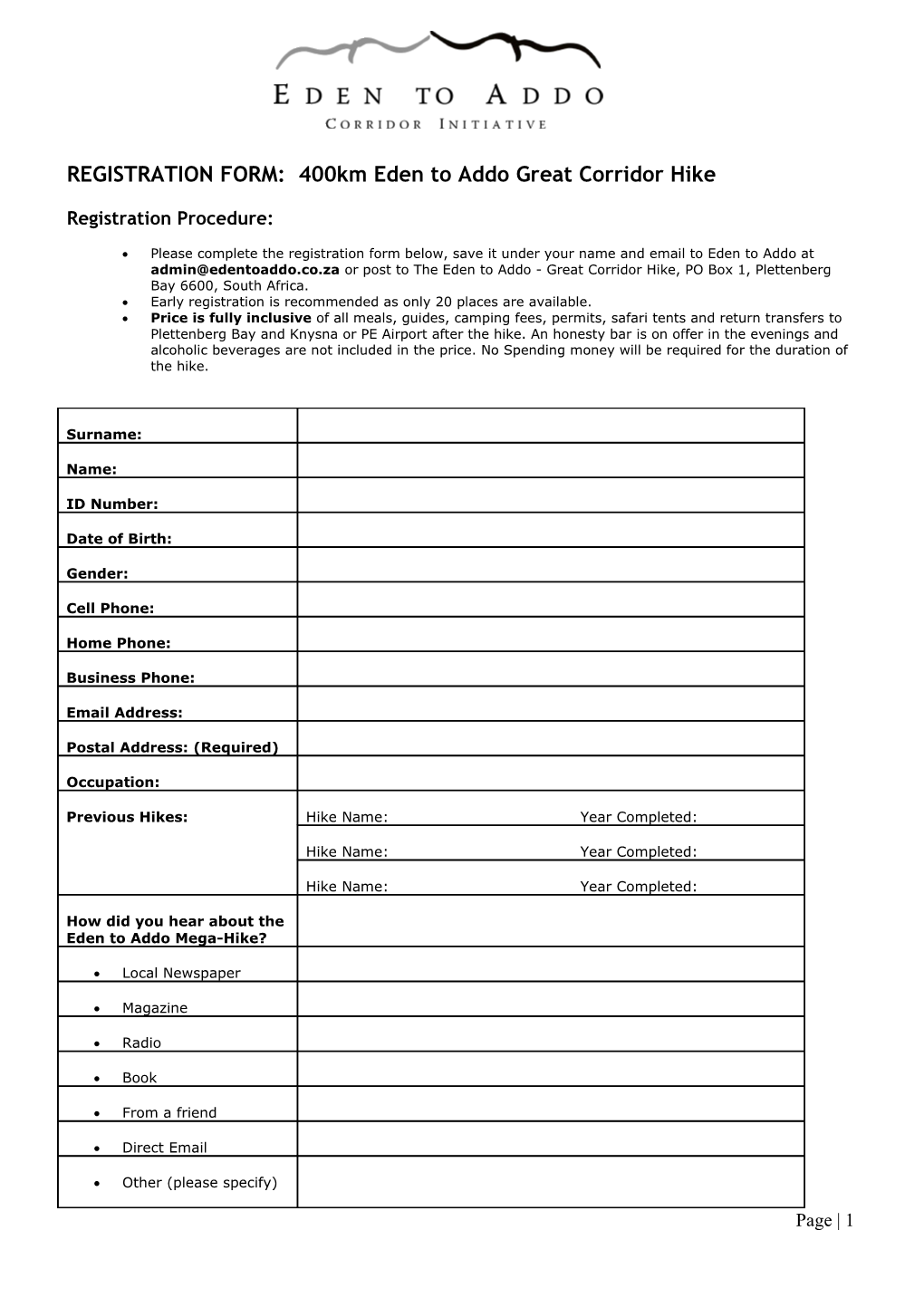 ENTRY FORM: Closing Date for Entries Is 1St July 2006