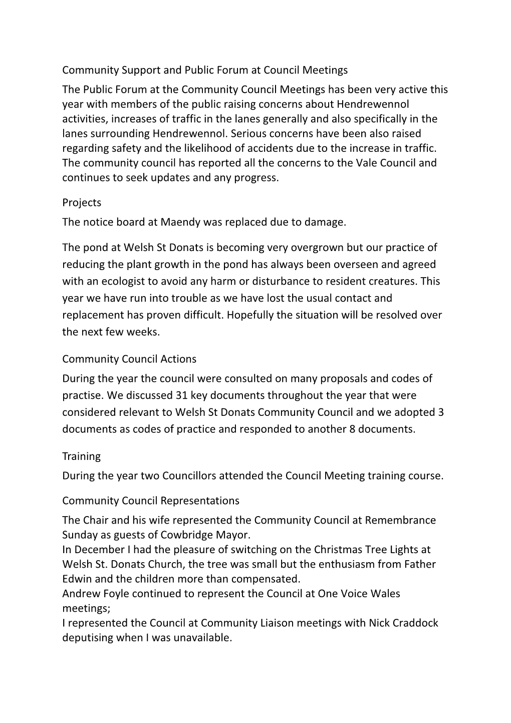 Welsh St Donats Community Council