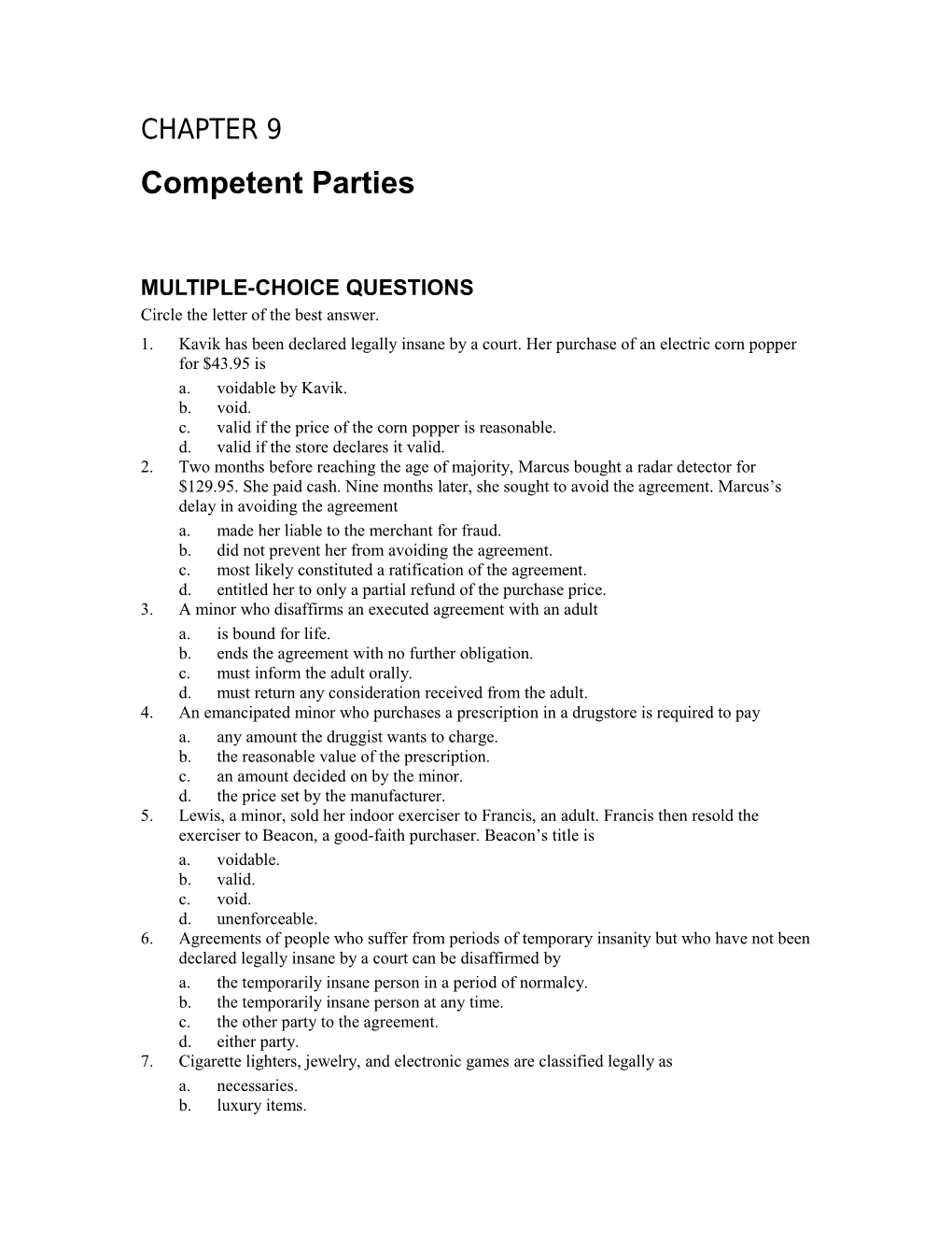Competent Parties