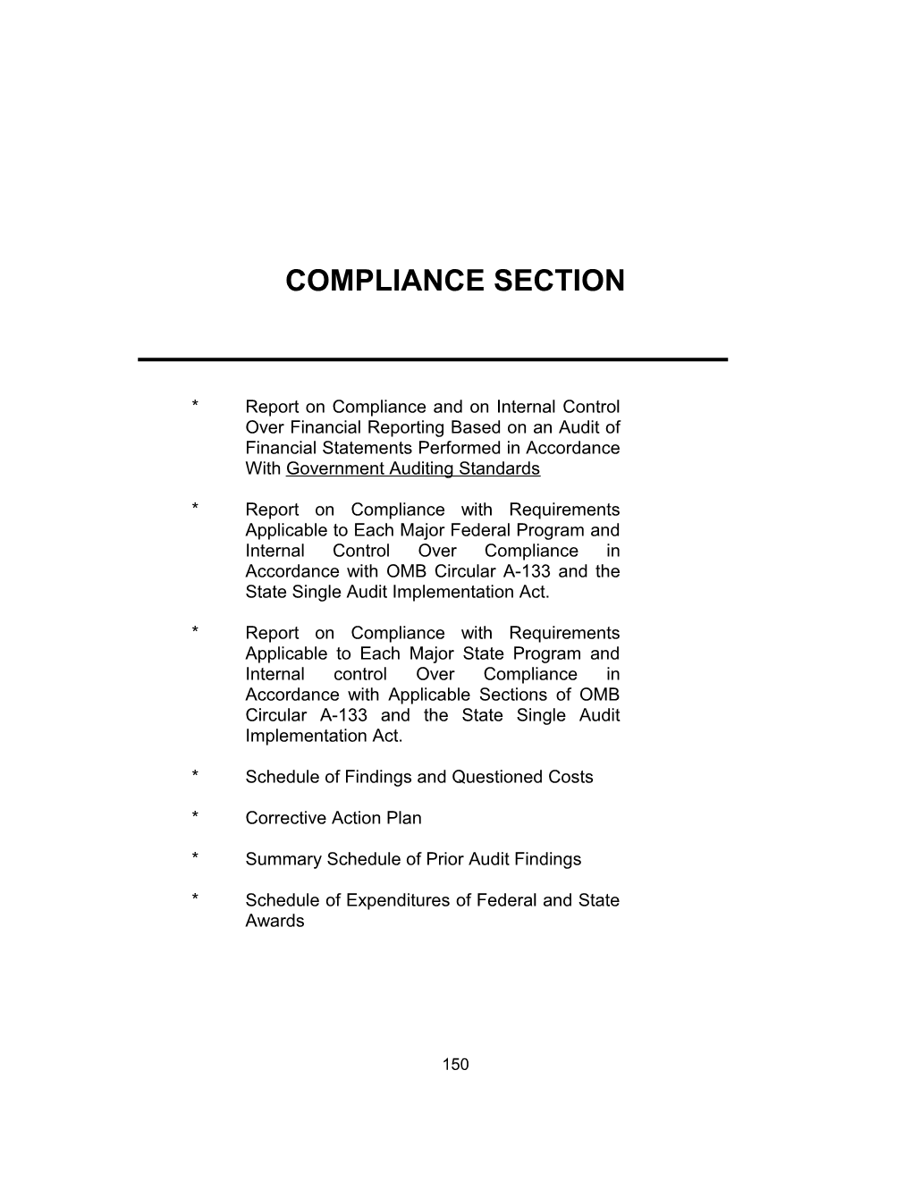 Compliance Section