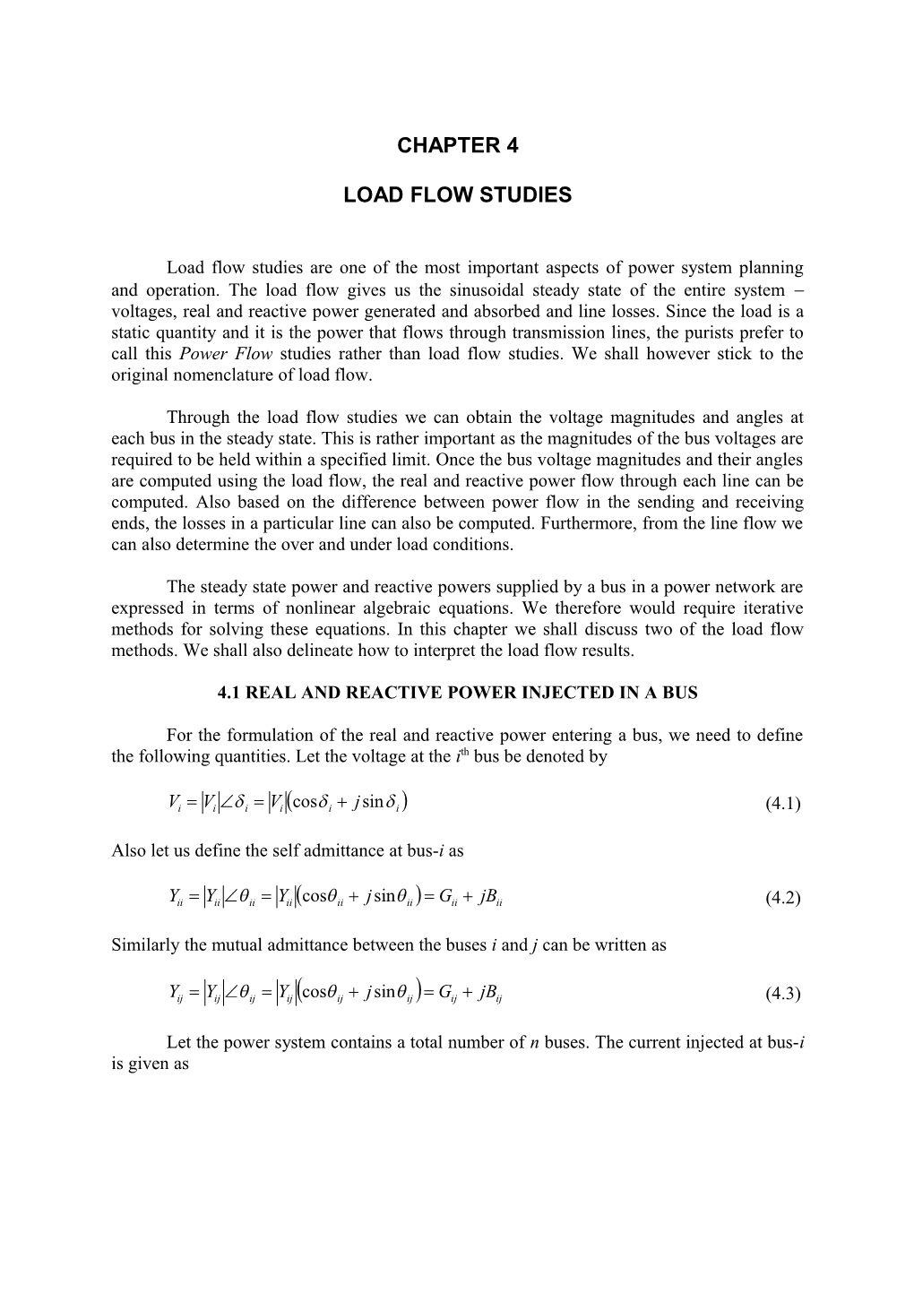 Load Flow Studies