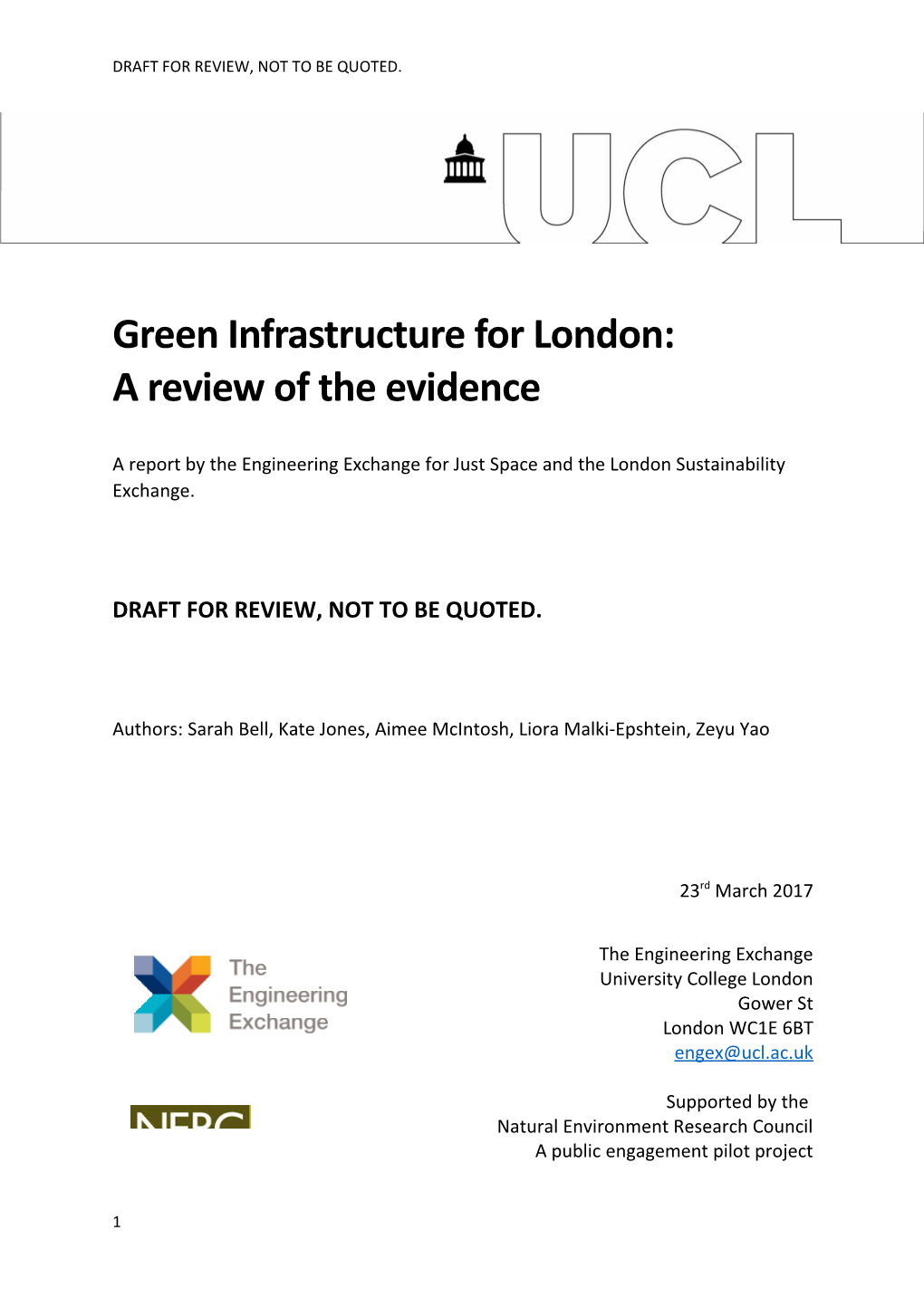 Green Infrastructure for London
