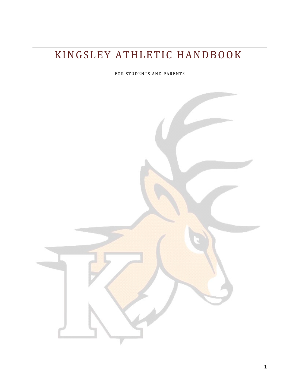Kingsley Athletic Policy Handbook