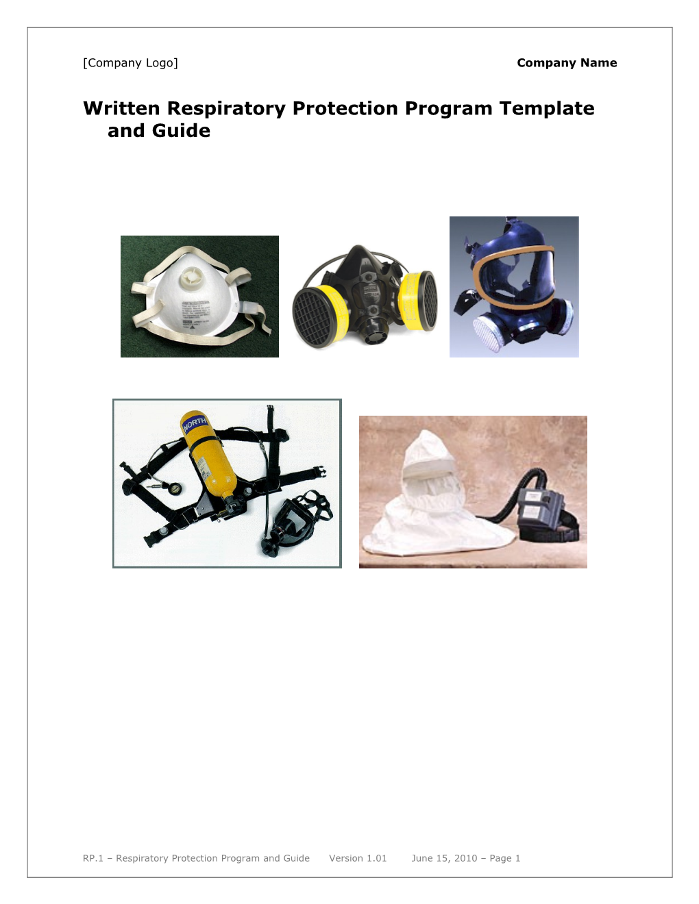 Written Respiratory Protection Program Template and Guide