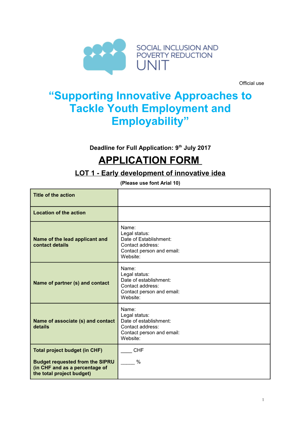 Supporting Innovative Approaches to Tackle Youth Employment and Employability