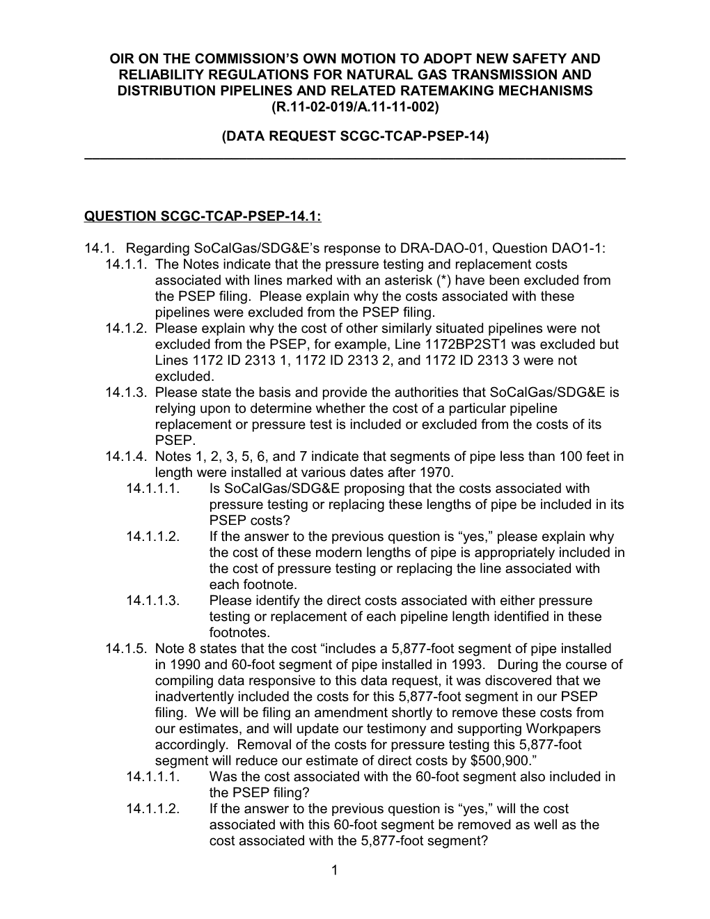 Data Request Scgc-Tcap-Psep-14