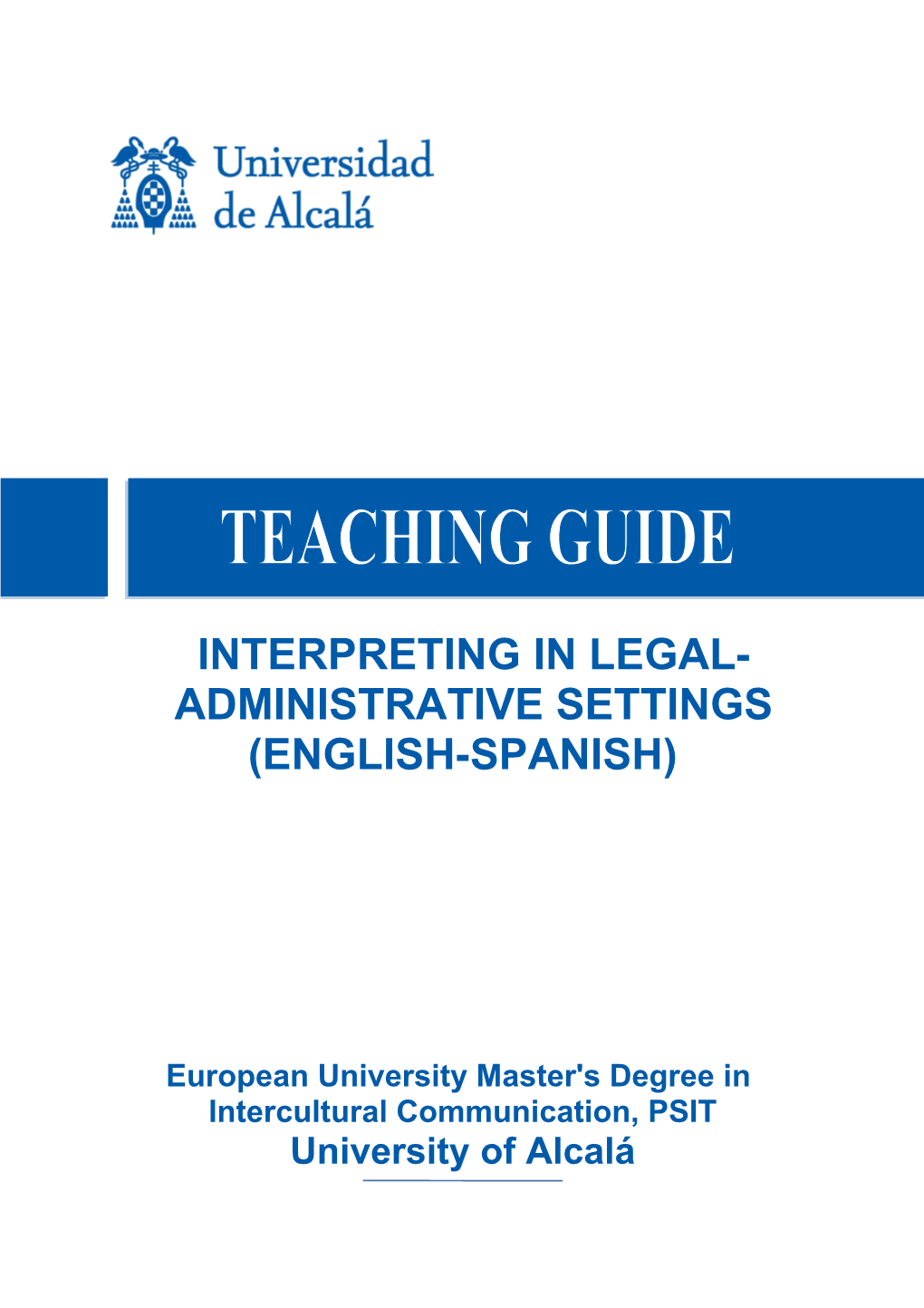 Interpretingin Legal-Administrative Settings