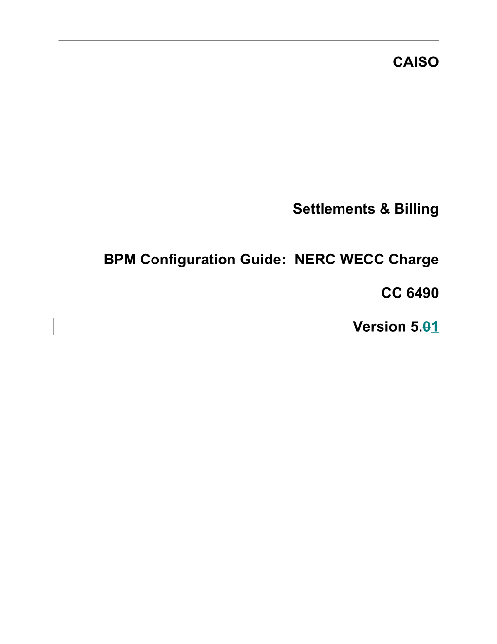 BPM - CG CC 6490 NERC WECC Charge