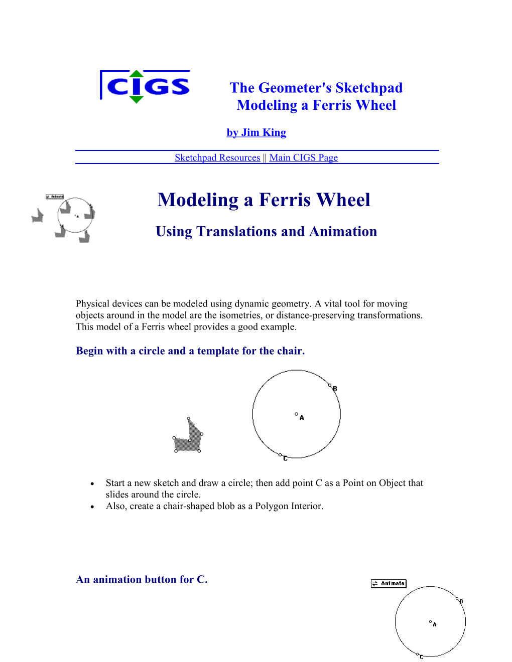 The Geometer's Sketchpadmodeling a Ferris Wheel